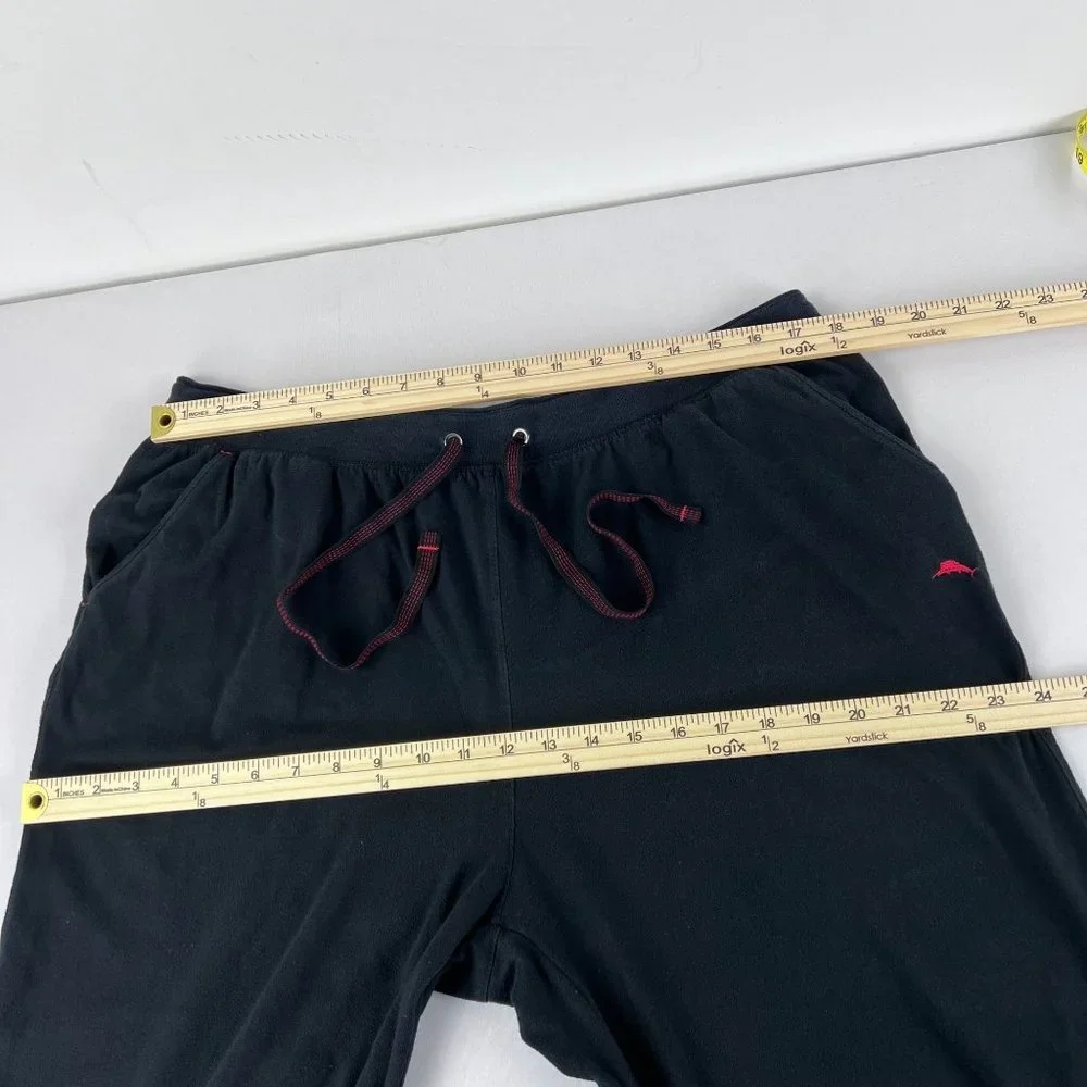 Tommy Bahama Black Sweatpants‎ Straight Drawstring Pockets Men's Size XL/EG